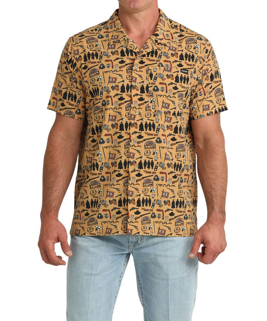 Men's Short Sleeve Button Down Camp Shirt