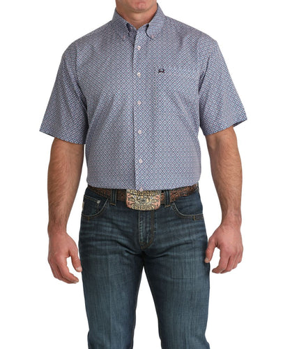 Cinch Men's Lilac ArenaFlex Short Sleeve Button Down Shirt
