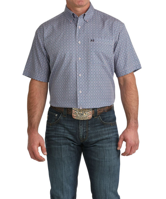 Cinch Men's Lilac ArenaFlex Short Sleeve Button Down Shirt