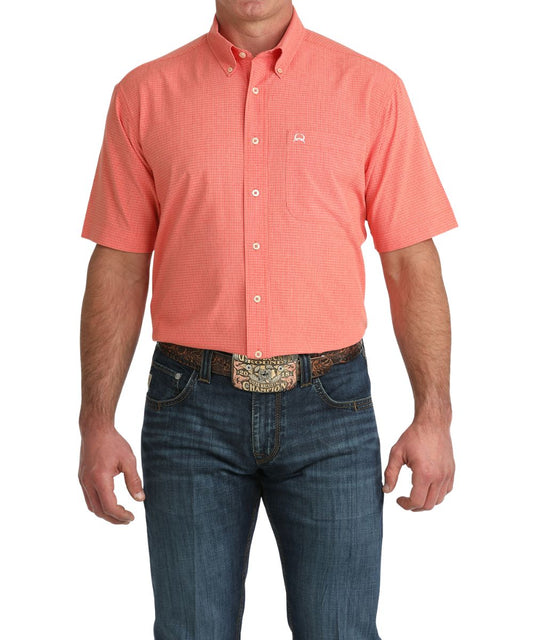 Cinch Men's Red Plaid ArenaFlex Button Down Shirt