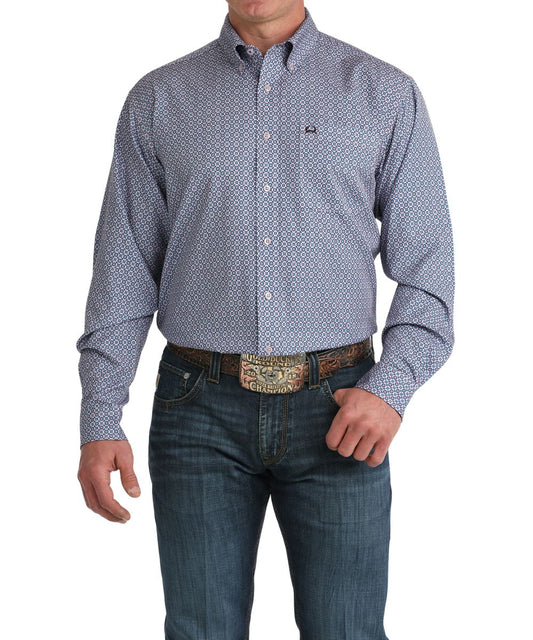 Cinch Men's Lilac ArenaFlex Long Sleeve Button Down Shirt