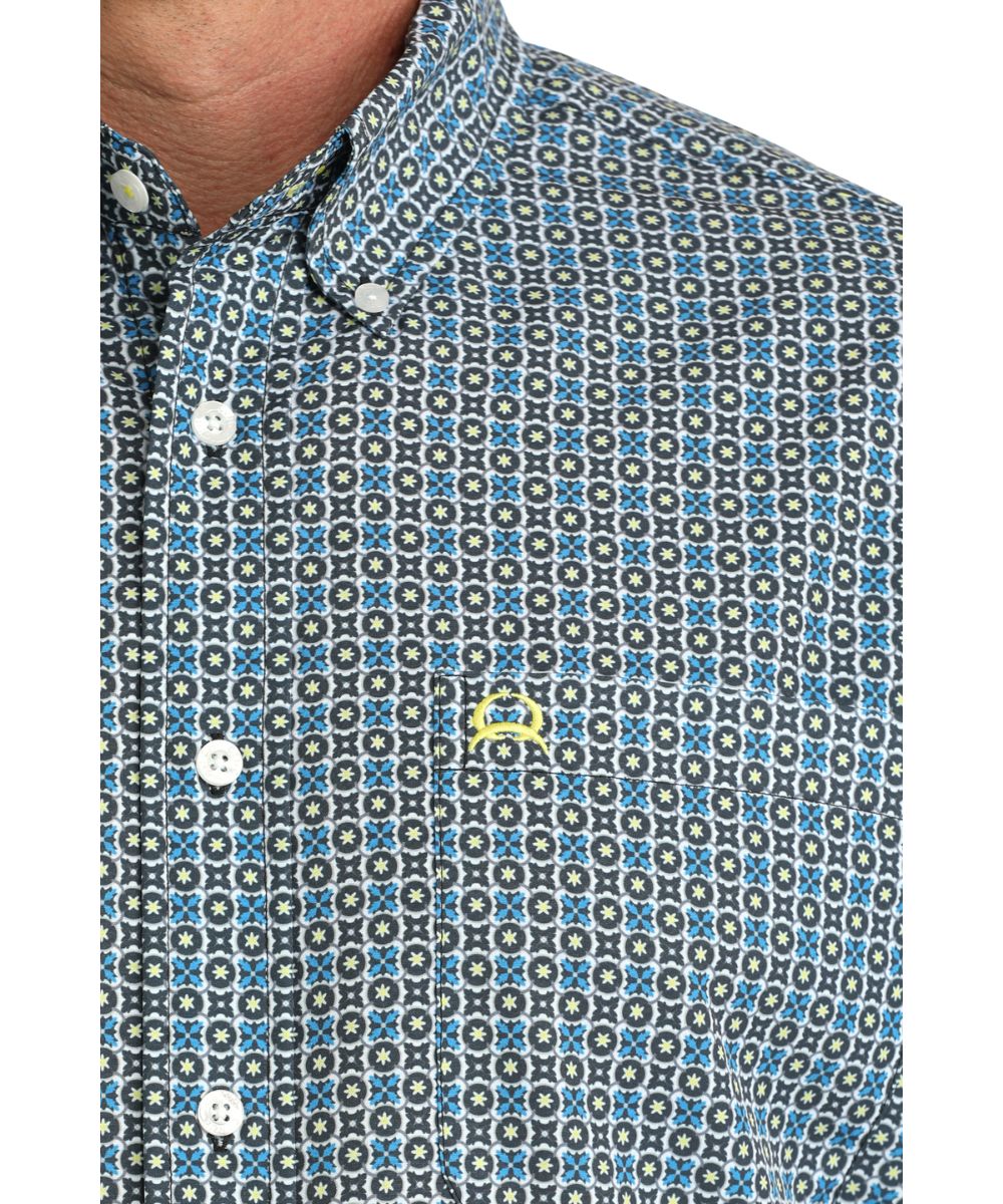 Single Open Chest Pocket And Button Down Collar