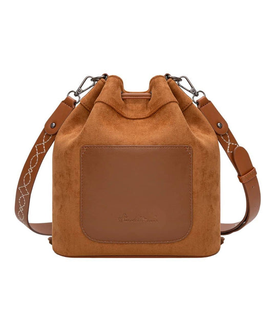 Montana West Women's Boot Stitch Drawstring Crossbody Bag