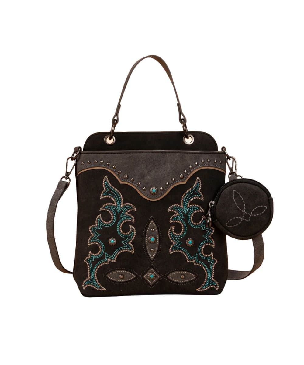 Montana West Women's Boot Scroll Crossbody Purse