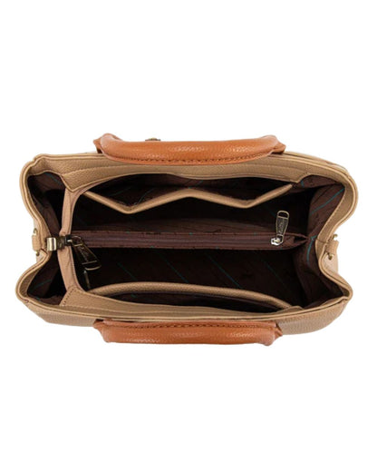 Divided Compartments Inside With 2 Open Pockets And A Zippered Pocket