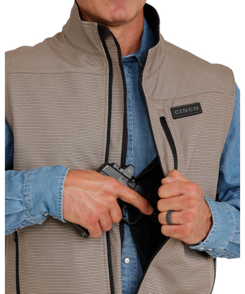 Close-up view of the interior concealed carry pocket