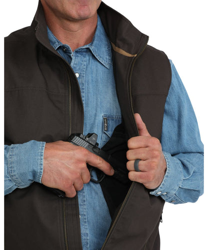 Close-up view of the inner concealed carry pocket