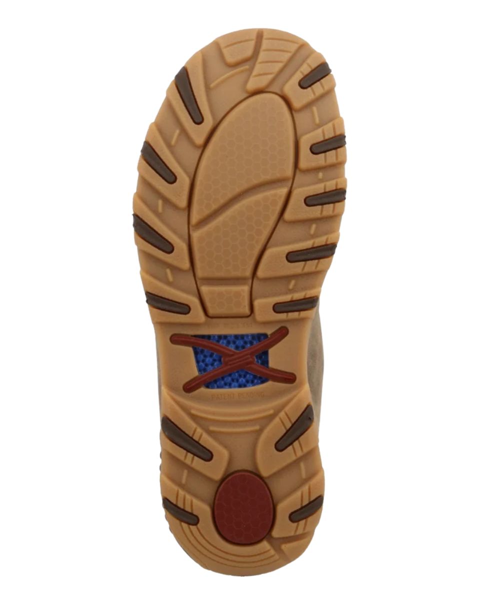 Sole view of the slip-resistant rubber outsole