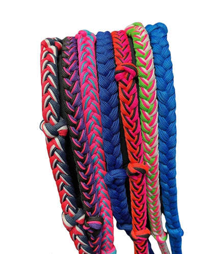 Beagley Braiding Co. Nylon Super Knot Barrel And Pole Rein- Style #MJBARRELREINS ! desc :  ! caption :