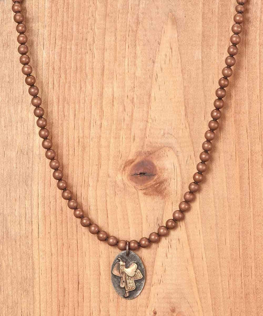 West & Co. Women's Copper Saddle Necklace