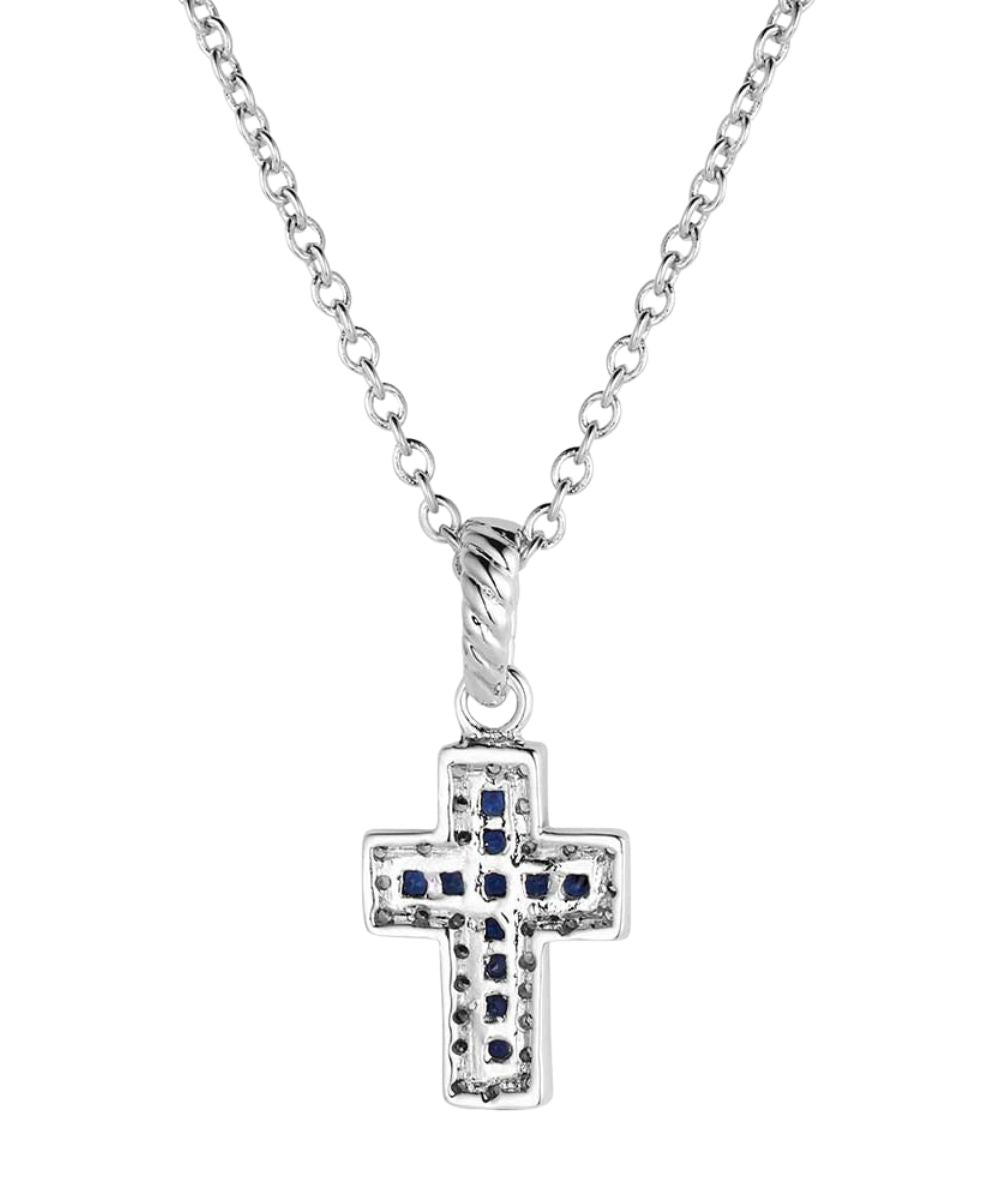 Back Side Of The Women's Silver Cross Necklace