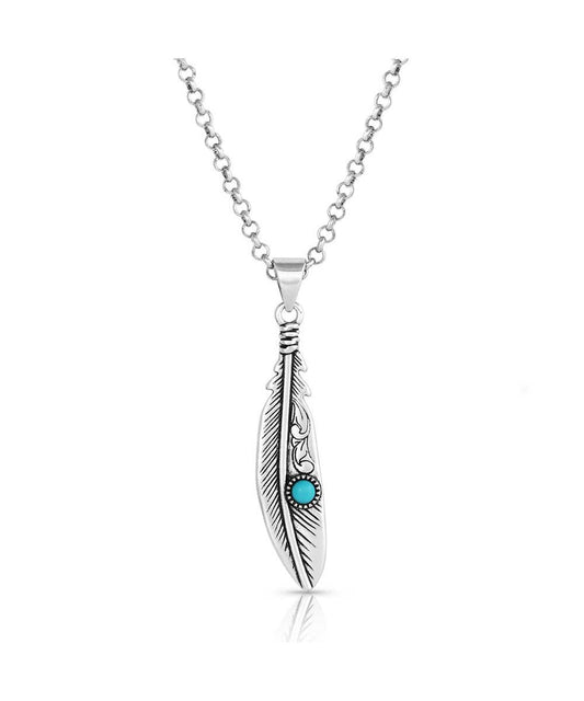 Montana Silversmiths Women's Solo Flight Feather Necklace