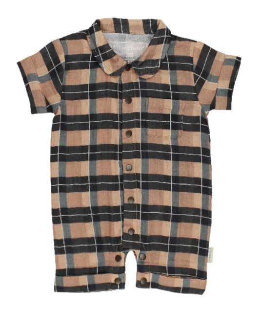 L'oved Baby Infant Boys' Plaid Coverall