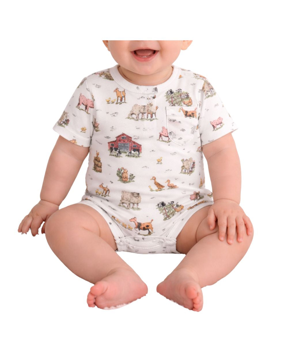 L'oved Baby Infant Farm Friends Onesie