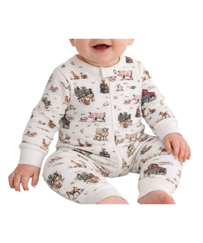 L'oved Baby Infant Farm Friends Romper