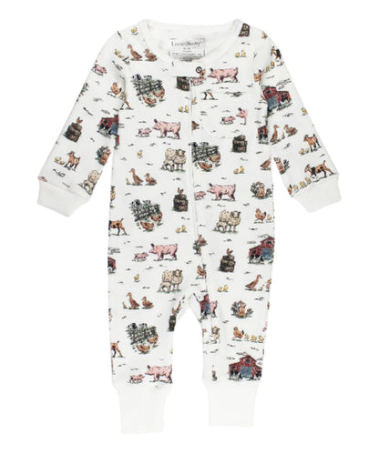 L'oved Baby Infant Farm Friends Romper