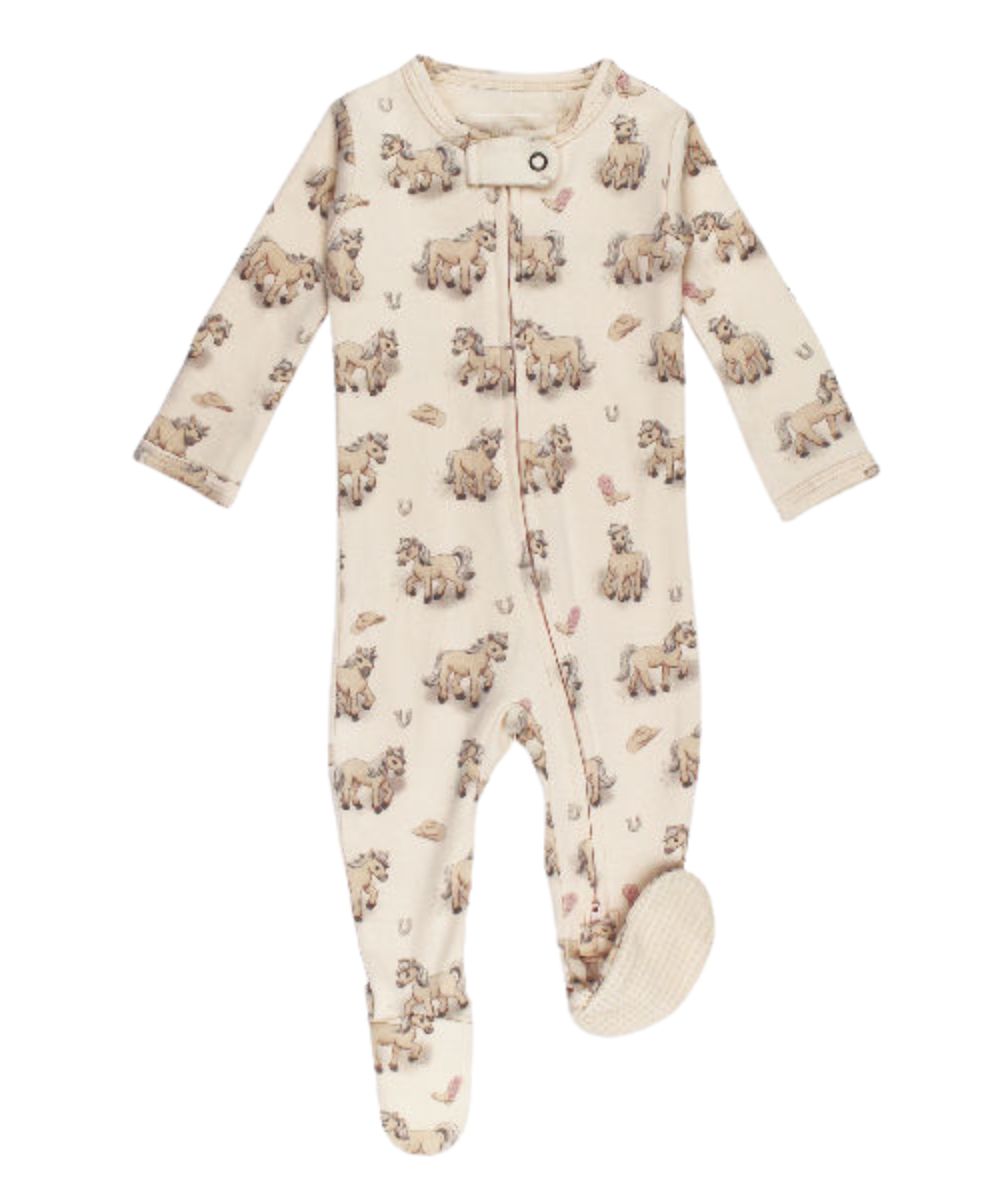 L'oved Baby Infant Girls' Blush Boots Footie Onesie