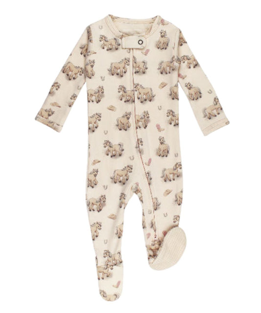 L'oved Baby Infant Girls' Blush Boots Footie Onesie