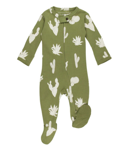 Made From Organic Cotton, This Long-Sleeve Footie Sleeper Onesie Features A Tagless Neck Label For Extra Comfort, Gripper Footies, And Fold-Over Mitt-Cuffs