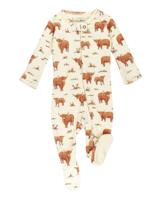 L'oved Baby Infant Highland Footie Onesie