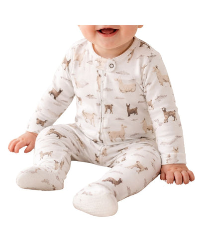 L'oved Baby Infant Llama Footie Onesie