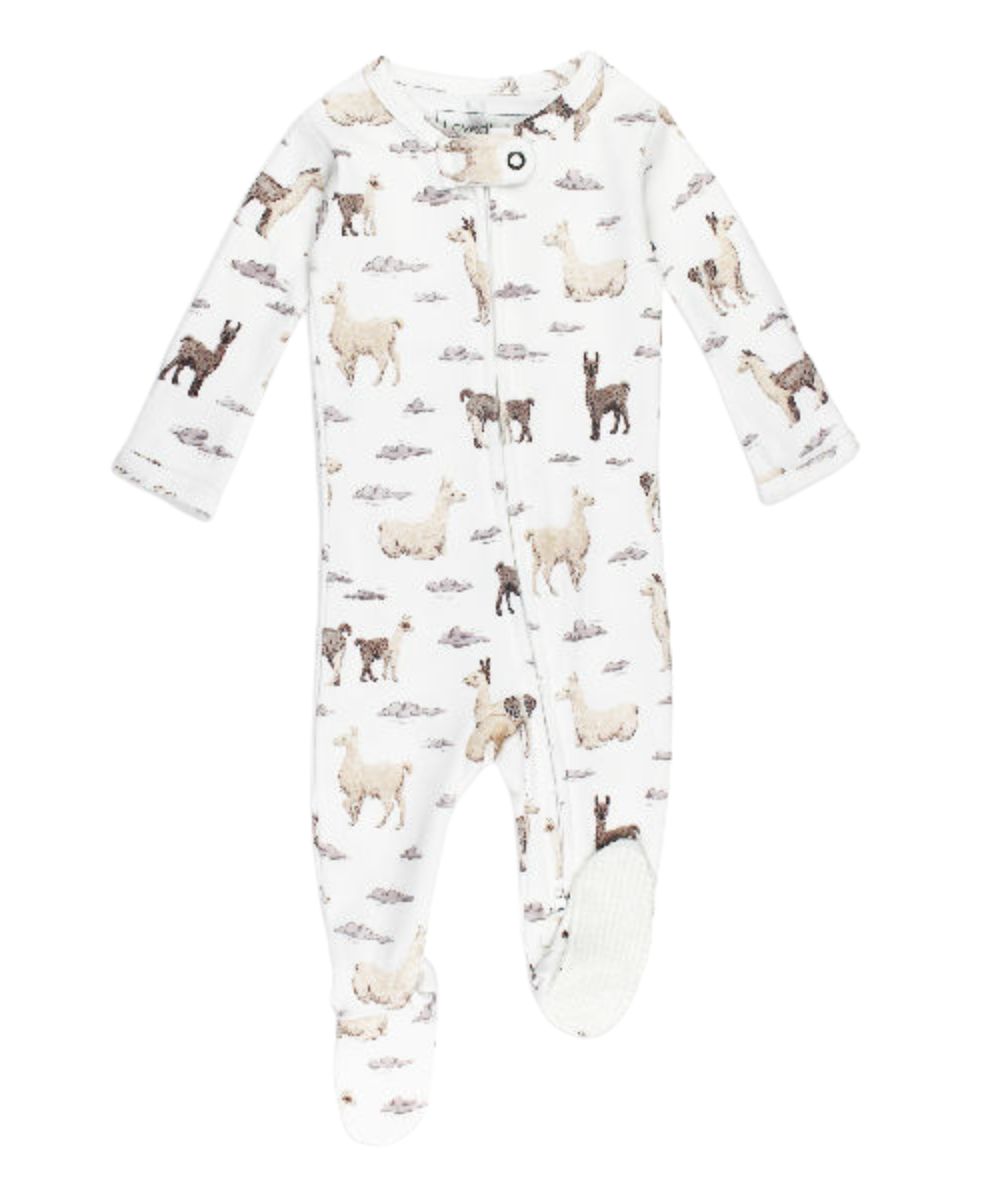 L'oved Baby Infant Llama Footie Onesie