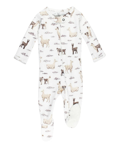 L'oved Baby Infant Llama Footie Onesie