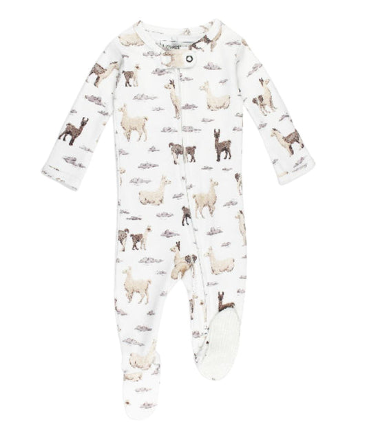 L'oved Baby Infant Llama Footie Onesie