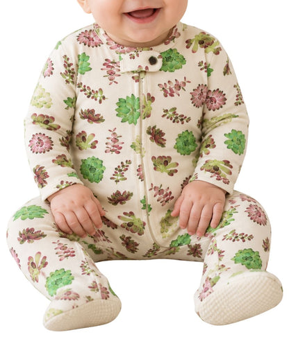 L'oved Baby Infant Girls' Succulent Footie Onesie