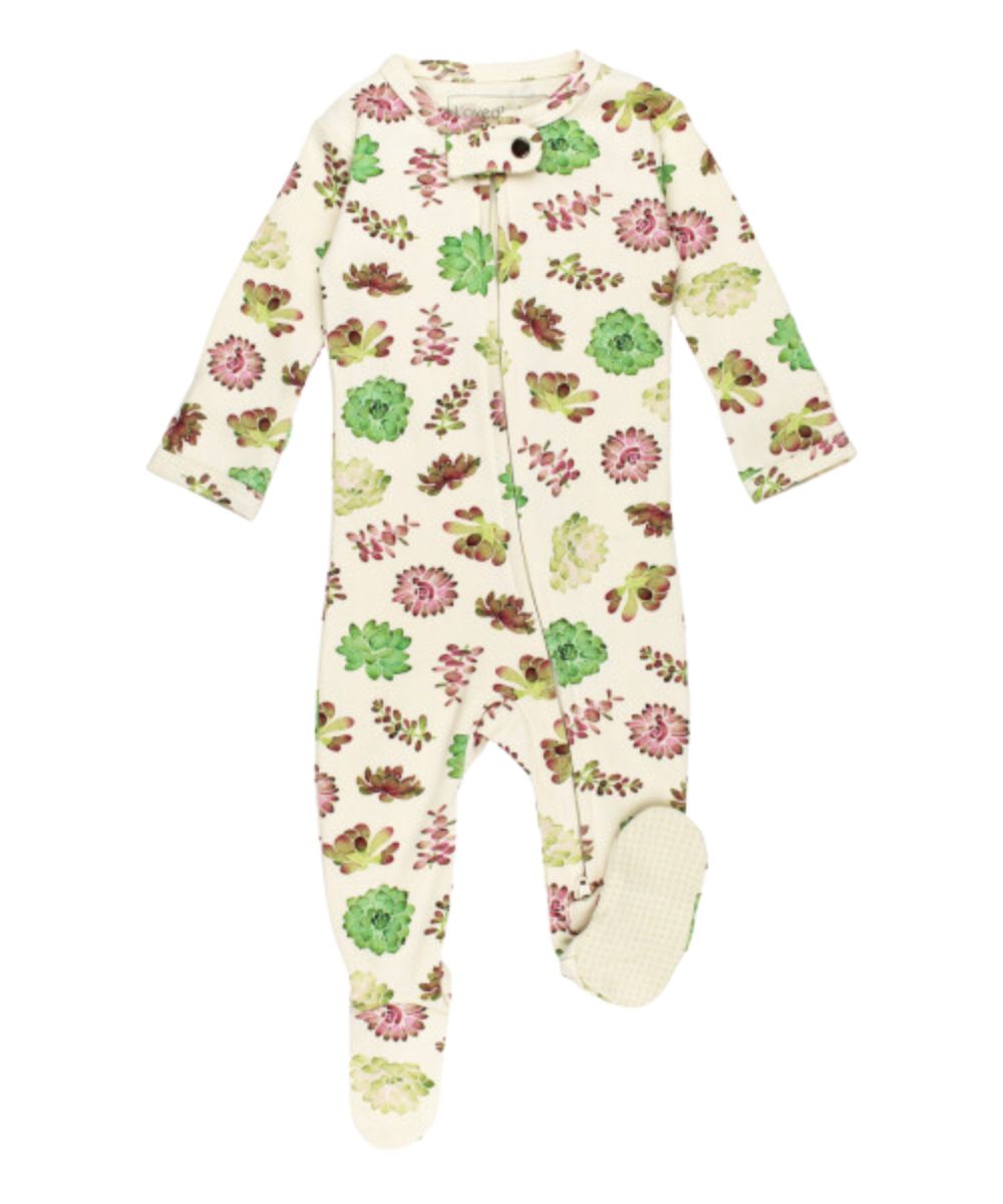 L'oved Baby Infant Girls' Succulent Footie Onesie