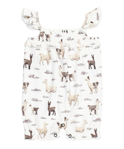 L'oved Baby Infant Girls' Llama Bubble Romper