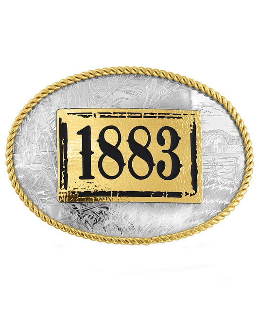 Montana Silversmiths Men's 1883 Scene Buckle