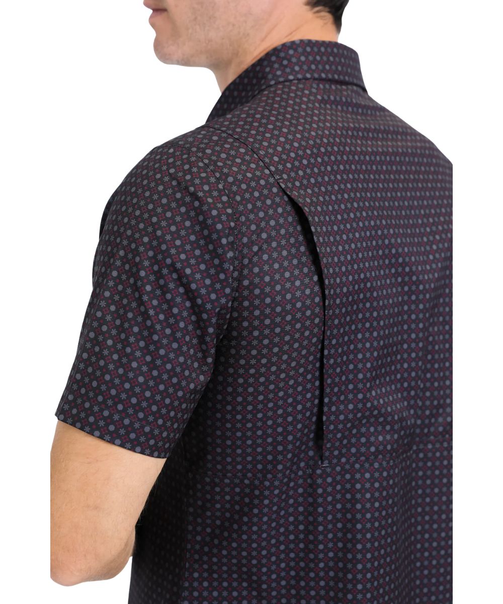 Platini Men's Black Aztec Performance Western Snap Shirt