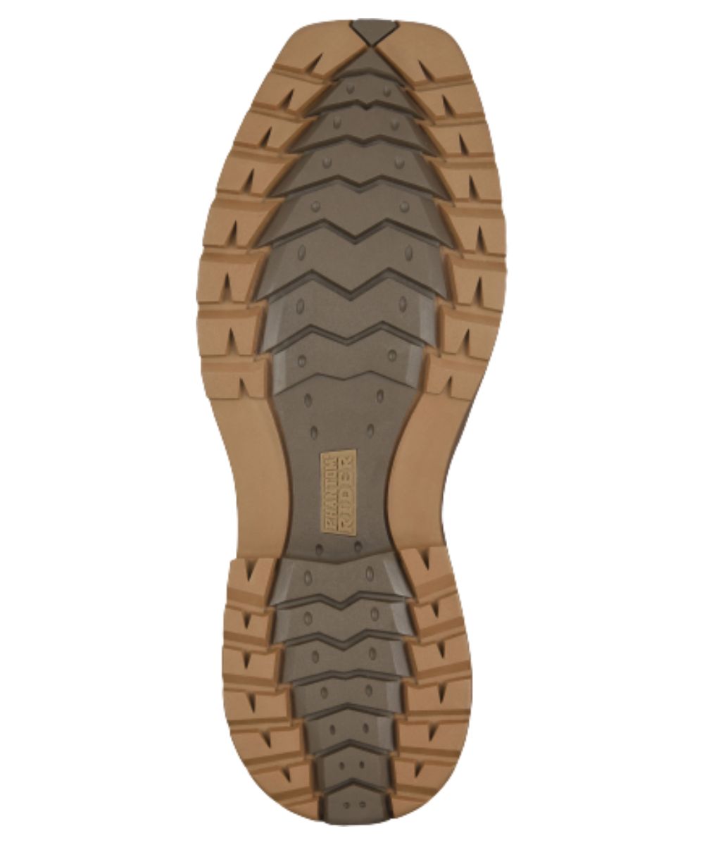 Sole view featuring the rubber outsole with oil-and-slip resistance, electrical hazard rated, and grippy high-endurance tread