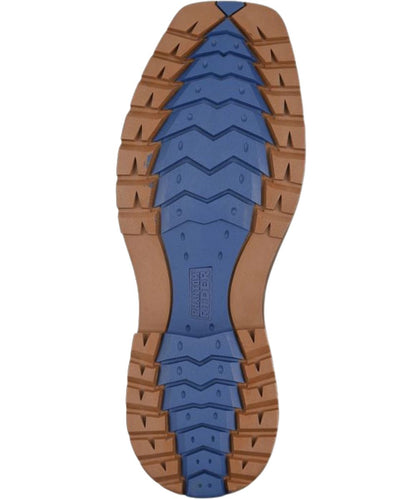 Sole view of the oil and slip resistant rubber outsole featuring the electrical hazard rating