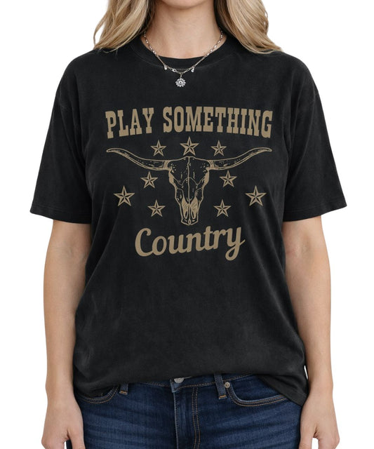 TheKingShirt Women's Play Something Country Tee
