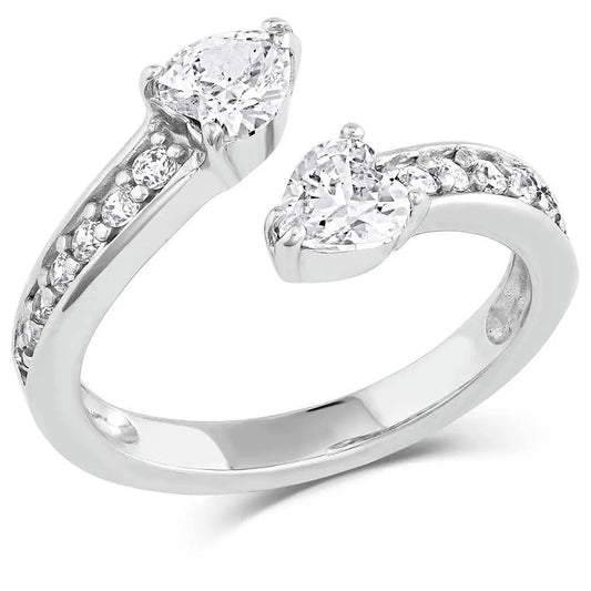 Montana Silversmiths Women's Spooning Hearts Ring