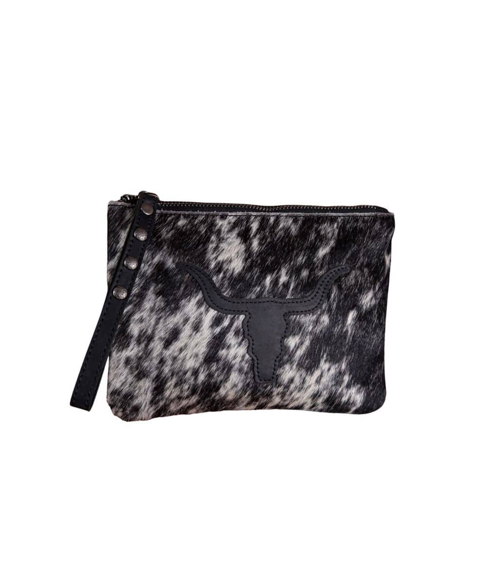 Montana West Women's Hair-On Cowhide Wristlet