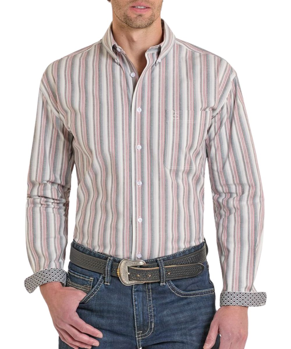 Panhandle Slim Men's Rough Stock Striped Button Down Shirt