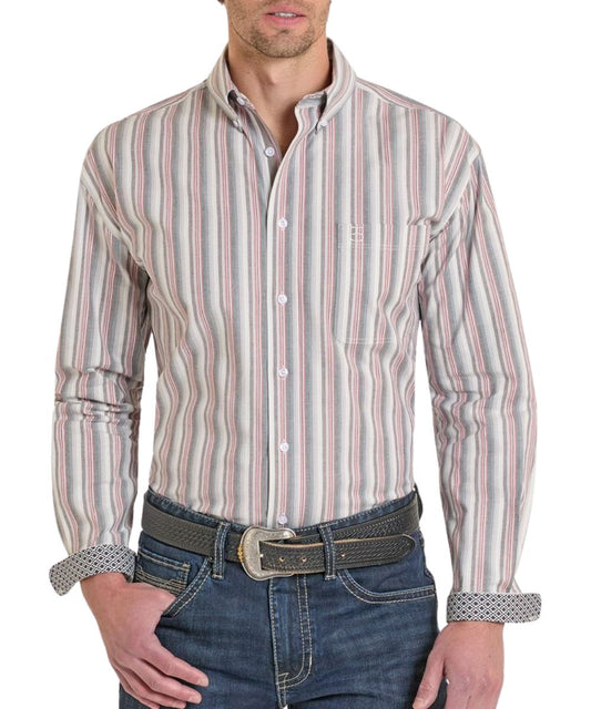 Panhandle Slim Men's Rough Stock Striped Button Down Shirt