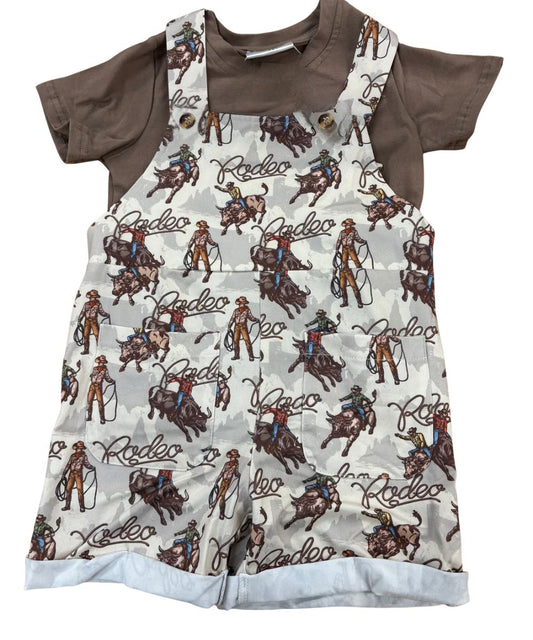 Overalls Feature A Square Neckline With Button Closure Straps, Front Open Patch Pockets, And Cuffed Shorts Hem
