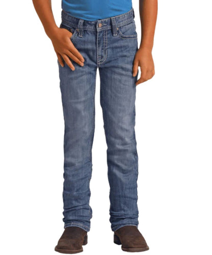 Rock & Roll Denim Boys' ReFlex Revolver Boot Cut Jean