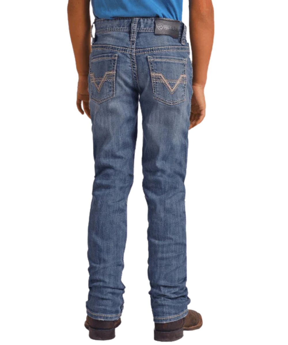 Rock & Roll Denim Boys' ReFlex Revolver Boot Cut Jean