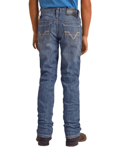 Rock & Roll Denim Boys' ReFlex Revolver Boot Cut Jean
