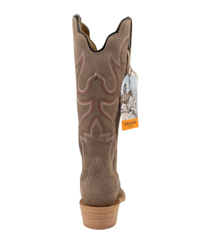 Heel view of the 1 3/4" cowboy heel
