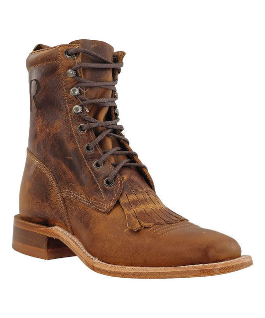 Women's 7" Honey Brown Cowhide Leather Racer Boot