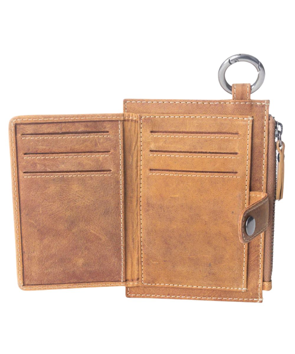 Inside of the snap closure contains 6 card slots.