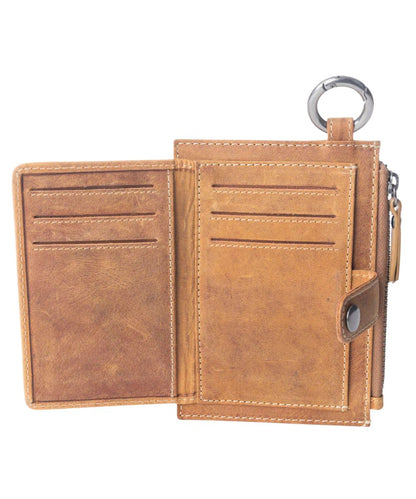 Inside of the snap closure contains 6 card slots.