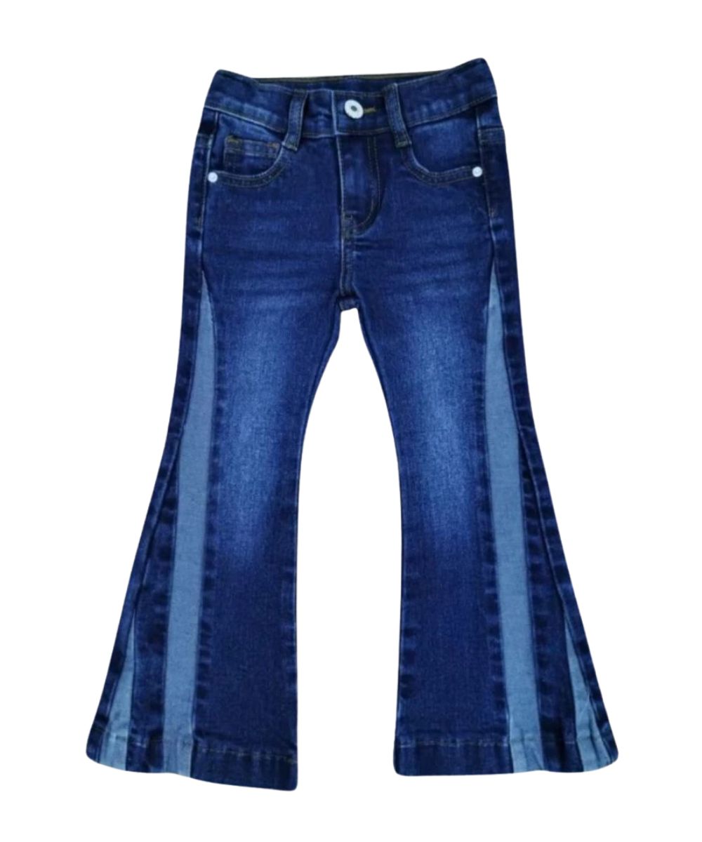 Girl's Two-Toned Denim Flare Jean