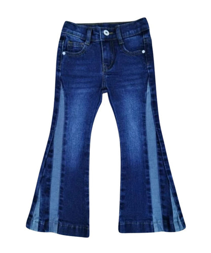 Girl's Two-Toned Denim Flare Jean